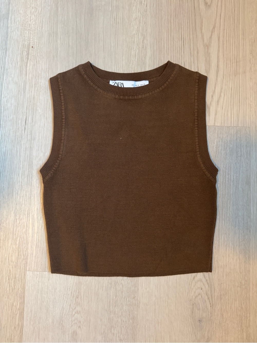 Zara Chocolate Brown Knit Tank